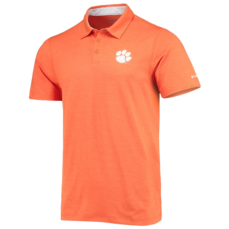 Polo Columbia Orange Clemson Tigers Tech Trail Omni-Shade pour homme