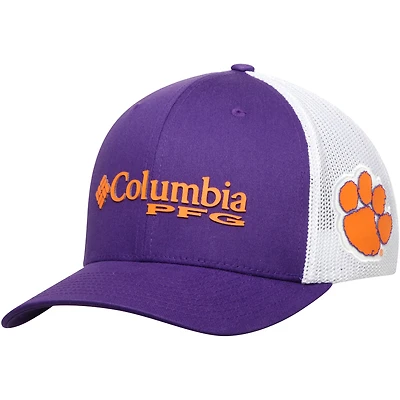 Men's Columbia Purple Clemson Tigers Collegiate PFG Flex Hat