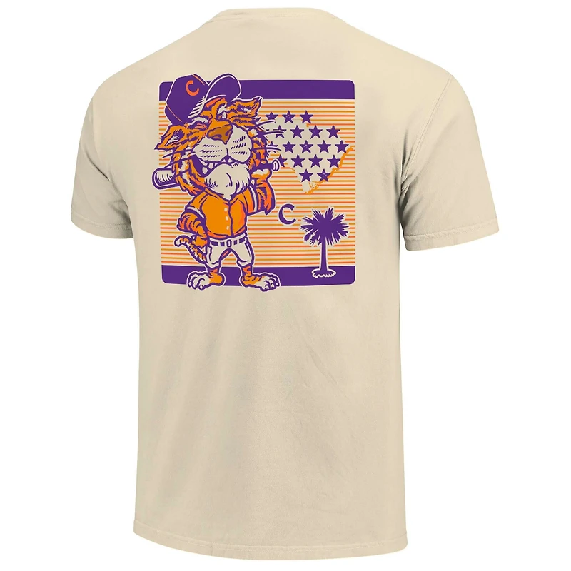 T-shirt de baseball Palmetto C crème pour homme des Tigers Clemson
