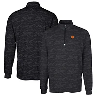 Pull-over extensible à fermeture éclair quart de tour pour homme, coupeur et buck, motif camouflage Traverse, Clemson Tigers, noir
