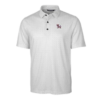 Polo extensible à imprimé double point Pike pour homme, couleur anthracite, avec logo de l'équipe principale des Clemson Tigers, Cutter & Buck