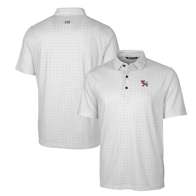 Polo extensible à imprimé double point Pike pour homme, couleur anthracite, avec logo de l'équipe principale des Clemson Tigers, Cutter & Buck