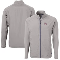 Veste hybride en tricot écologique recyclé pour homme, coupe-vent et gris des Tigers de Clemson, avec fermeture éclair intégrale, coupe-vent.