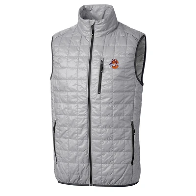 Gilet zippé Rainier pour homme, gris, Cutter & Buck, des Tigers de Clemson, grande taille, College Vault