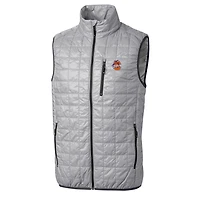 Gilet zippé Rainier pour homme, gris, Cutter & Buck, des Tigers de Clemson, grande taille, College Vault