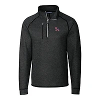 Pull-over en tricot à demi-fermeture éclair pour homme, couleur anthracite, Cutter & Buck, Clemson Tigers, taille grande et