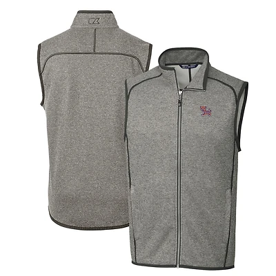 Gilet zippé en maille pour homme, gris chiné, style pull-over, coupe-vent et grand gabarit, des Tigers de Clemson, homme