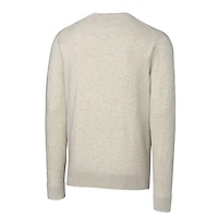 Men's Cutter & Buck Oatmeal Clemson Tigers Lakemont Tri-Blend Big Tall V-Neck Pullover Sweater