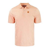 Polo extensible recyclé à imprimé Pike Eco Symmetry pour homme, orange/blanc, Cutter & Buck, des Tigers de Clemson