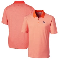 Polo extensible à rayures ton sur Forge pour homme, orange, Cutter & Buck, Clemson Tigers, grandes tailles