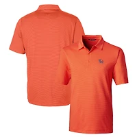 Polo extensible à rayures crayon Forge orange Cutter & Buck pour homme des Clemson Tigers
