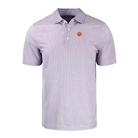 Polo extensible recyclé à imprimé Pike Eco Symmetry pour homme, orange/blanc, Cutter & Buck, des Tigers de Clemson