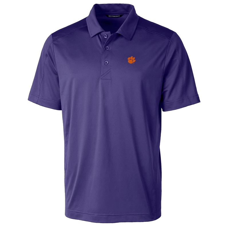 Men's Cutter & Buck Purple Clemson Tigers Big Tall Prospect Textured Stretch Polo