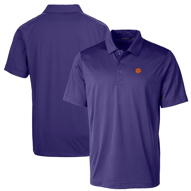 Men's Cutter & Buck Purple Clemson Tigers Big Tall Prospect Textured Stretch Polo