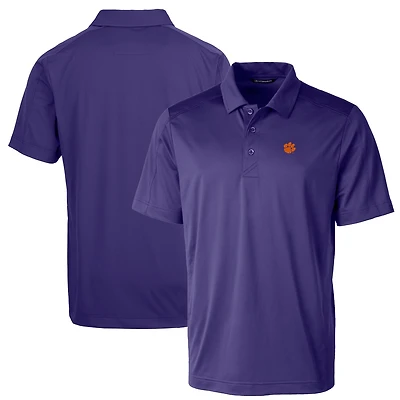 Men's Cutter & Buck Purple Clemson Tigers Big Tall Prospect Textured Stretch Polo