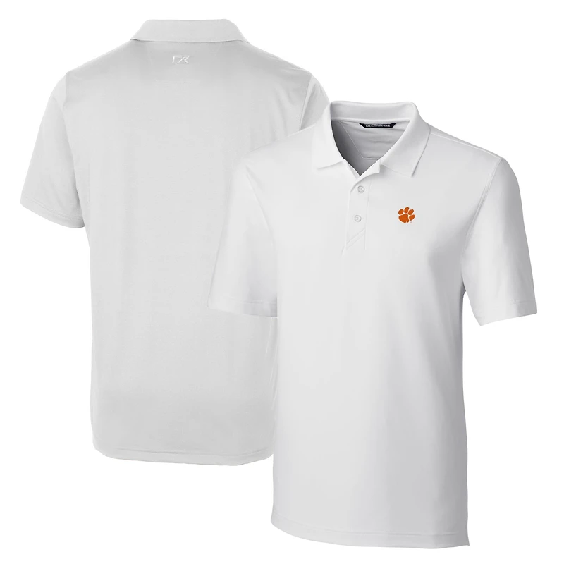 Polo extensible Forge blanc Cutter & Buck pour homme, grandes tailles, des Tigers de Clemson
