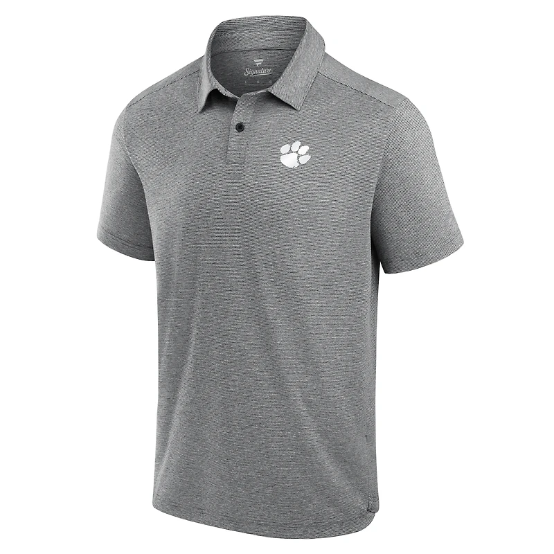 Men's Fanatics Charcoal Clemson Tigers Performance Polo