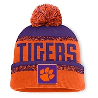 Bonnet en tricot à revers Thrive Fanatics orange/violet pour homme avec pompon