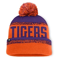 Bonnet en tricot à revers Thrive Fanatics orange/violet pour homme avec pompon