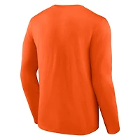 T-shirt orange à manches longues Fanatics Clemson Tigers Double Time 2-Hit pour hommes