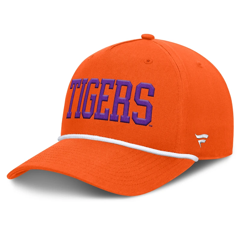 Men's Fanatics Orange Clemson Tigers Foul Ball Rope Adjustable Hat