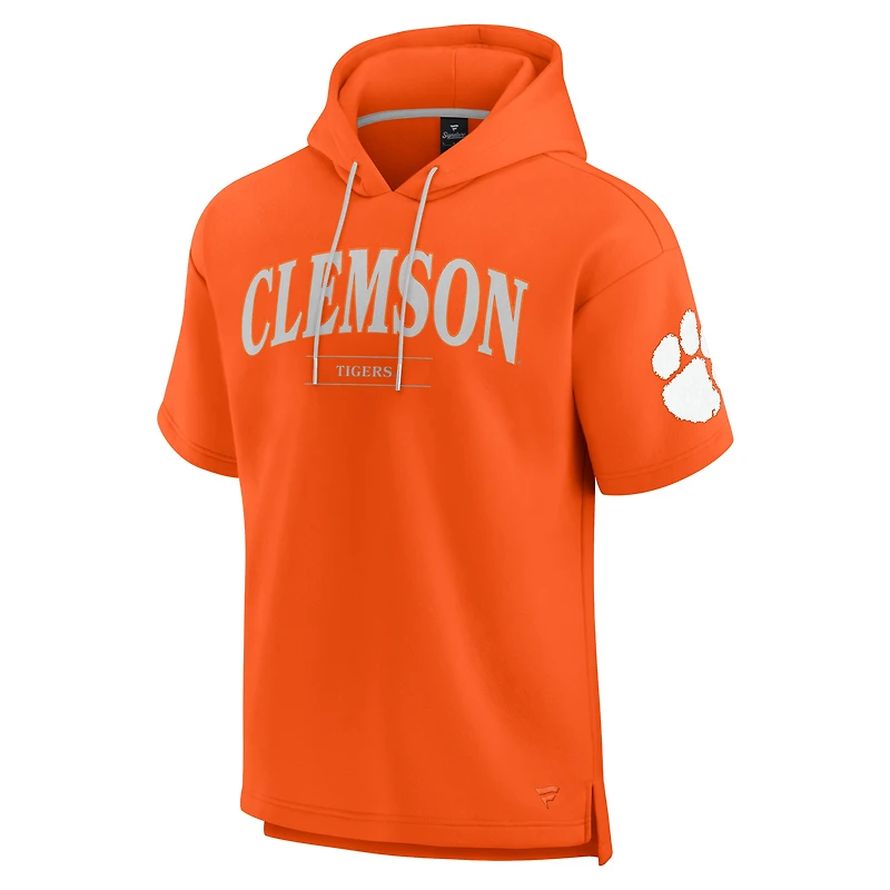 Sweat à capuche manches courtes Fanatics Orange Clemson Tigers Ready pour hommes