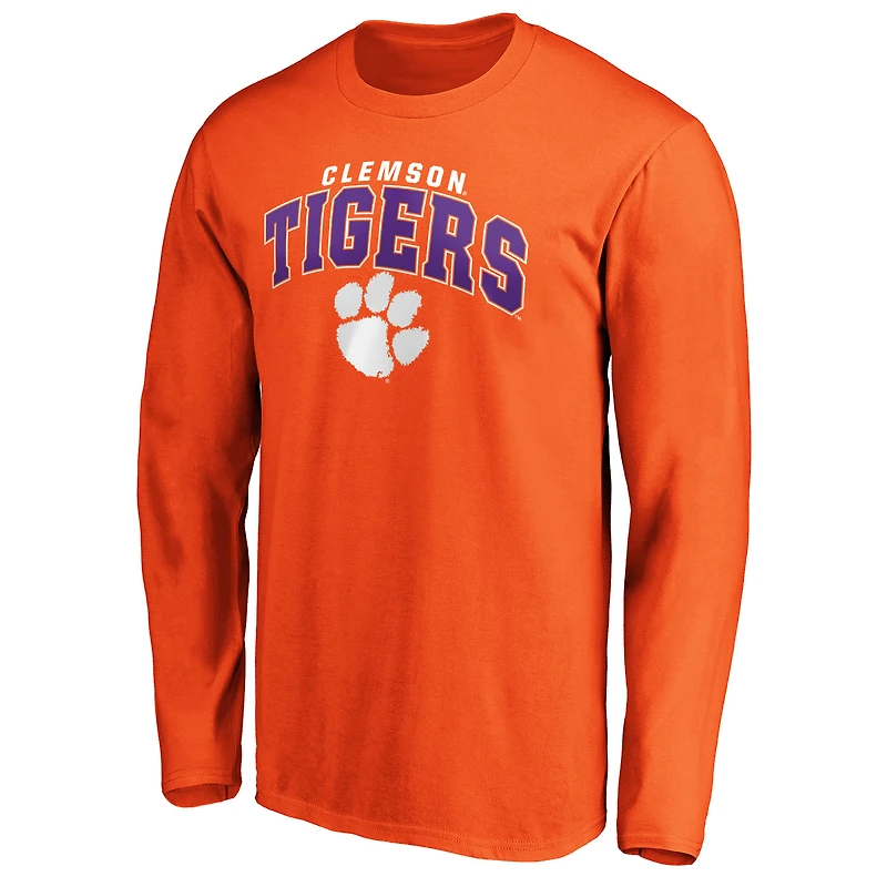 Men's Fanatics Orange Clemson Tigers Steady Long Sleeve T-Shirt