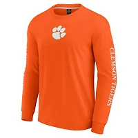 T-shirt à manches longues orange Clemson Tigers pour hommes Fanatics Strive