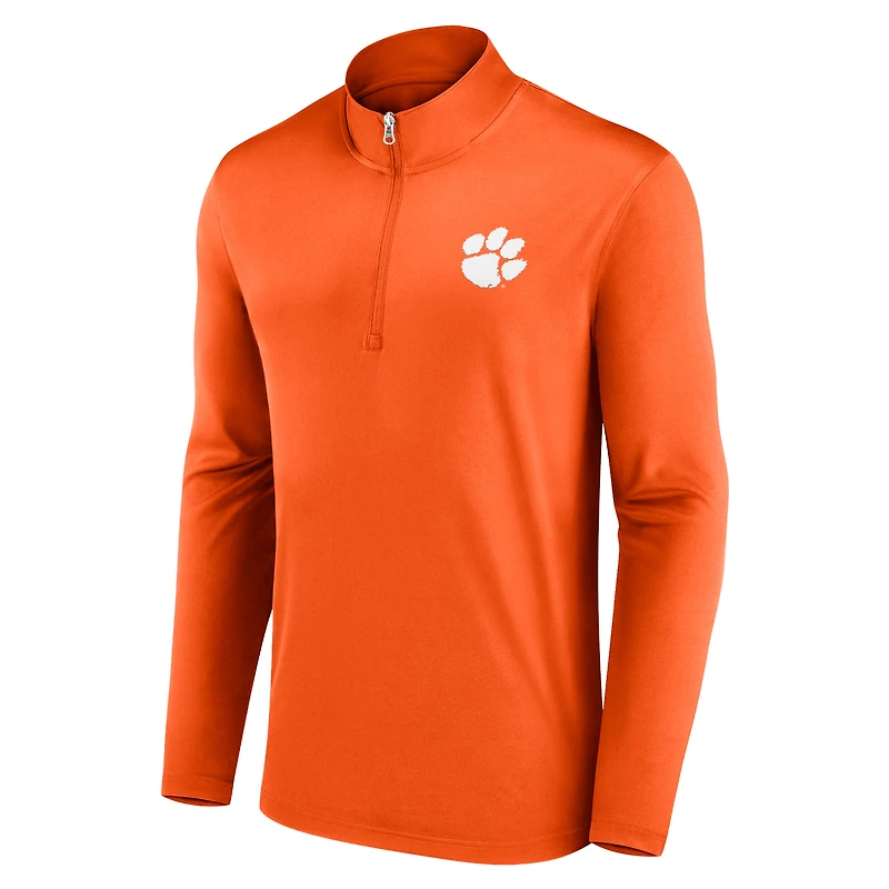 Haut orange à quart de zip Fanatics Clemson Tigers Underdog Mindset pour hommes