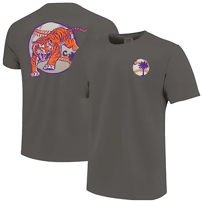 T-shirt de baseball Palmetto C gris pour homme des Tigers Clemson