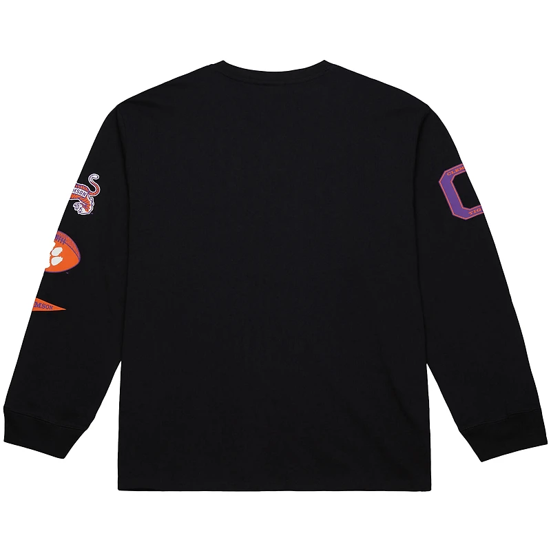 Men's Mitchell & Ness Black Clemson Tigers Training Camp Long Sleeve T-Shirt