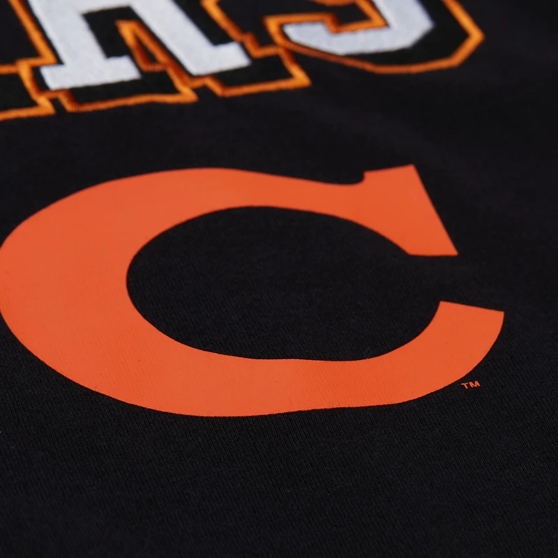 T-shirt à manches longues noir Mitchell & Ness pour homme