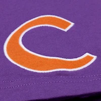 Men's Mitchell & Ness Purple Clemson Tigers Double Clutch Premium T-Shirt