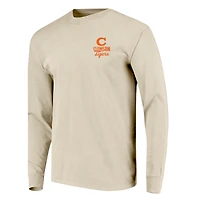 T-shirt à manches longues pour homme, motif mascotte des Tigers de Clemson, couleurs naturelles et confortables