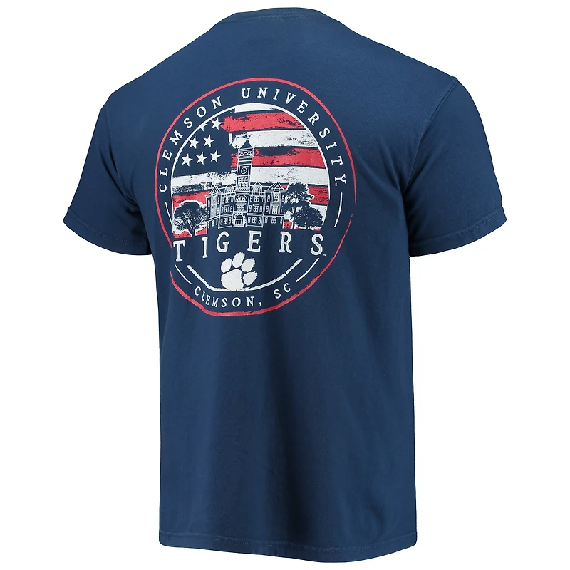 T-shirt Homme Bleu Marine Clemson Tigers Campus Americana