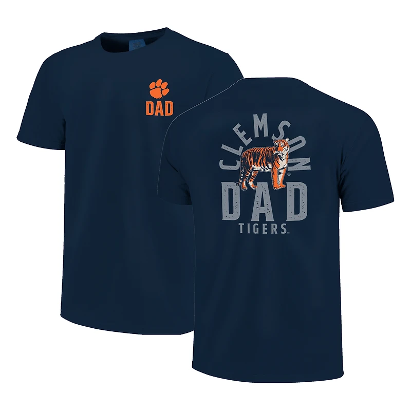 T-shirt homme bleu marine avec logo mascotte des Clemson Tigers pour la fête pères