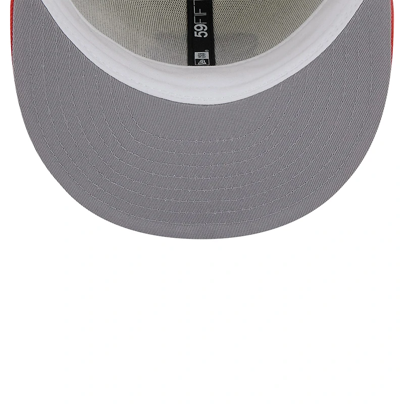 Men's New Era Clemson Tigers Chrome White Vintage 59FIFTY Fitted Hat