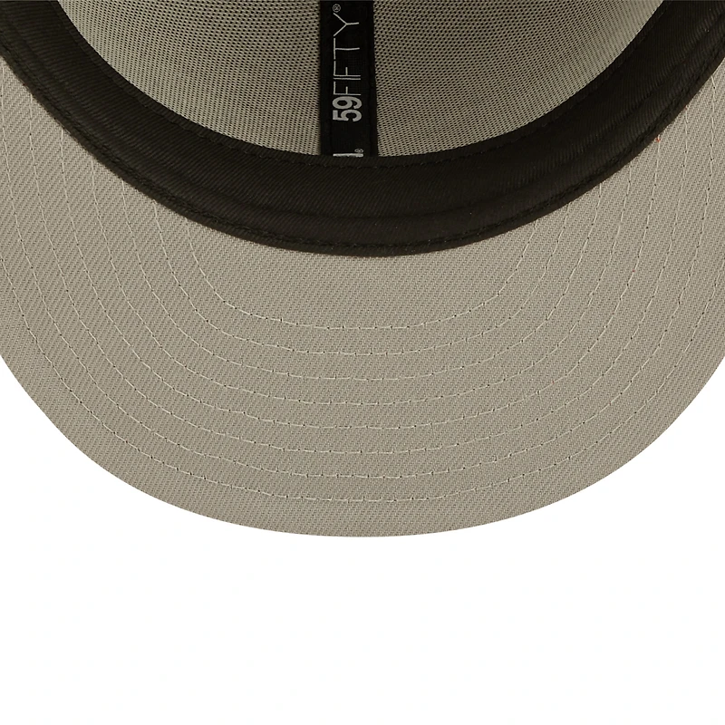 Men's New Era Heather Gray/Orange Clemson Tigers Patch 59FIFTY Fitted Hat