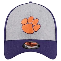 Men's New Era Heather Gray/Purple Clemson Tigers Two-Tone 39THIRTY Flex Hat