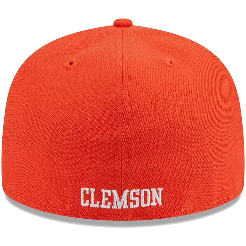 Casquette ajustée 59FIFTY orange Clemson Tigers de New Era pour homme