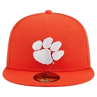 Casquette ajustée 59FIFTY orange des Clemson Tigers de New Era pour homme