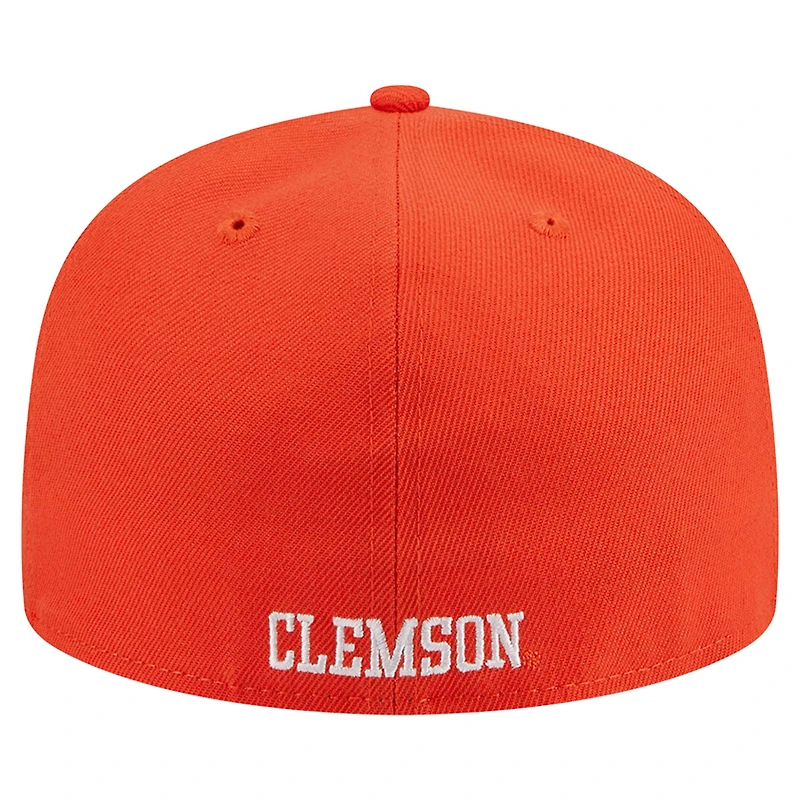 Casquette ajustée 59FIFTY orange des Clemson Tigers de New Era pour homme