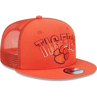 Men's New Era Orange Clemson Tigers Grade Trucker 9FIFTY Snapback Hat