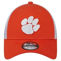 Men's New Era Orange Clemson Tigers Trucker 9FORTY Adjustable Hat