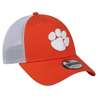 Men's New Era Orange Clemson Tigers Trucker 9FORTY Adjustable Hat