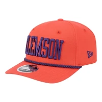 Men's New Era Orange Clemson Tigers Wordmark Rope 9SEVENTY Stretch-Snap Hat