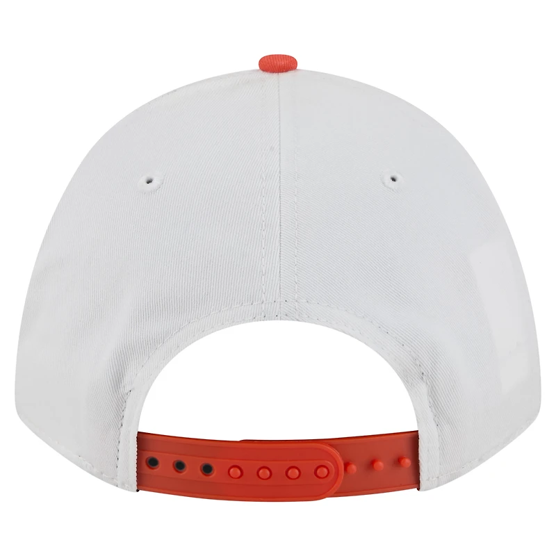 Men's New Era White/Orange Clemson Tigers Arch Two-Tone Rope 9FORTY A-Frame M-Crown Adjustable Hat