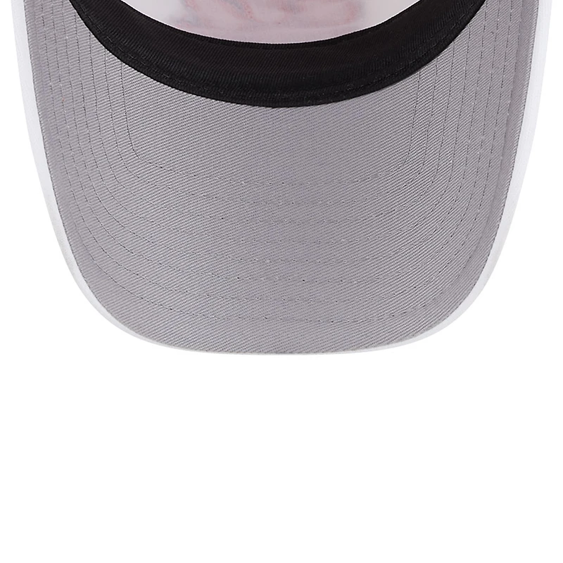 Men's New Era White/Orange Clemson Tigers Court Sport Foam A-Frame 9FORTY Adjustable Trucker Hat