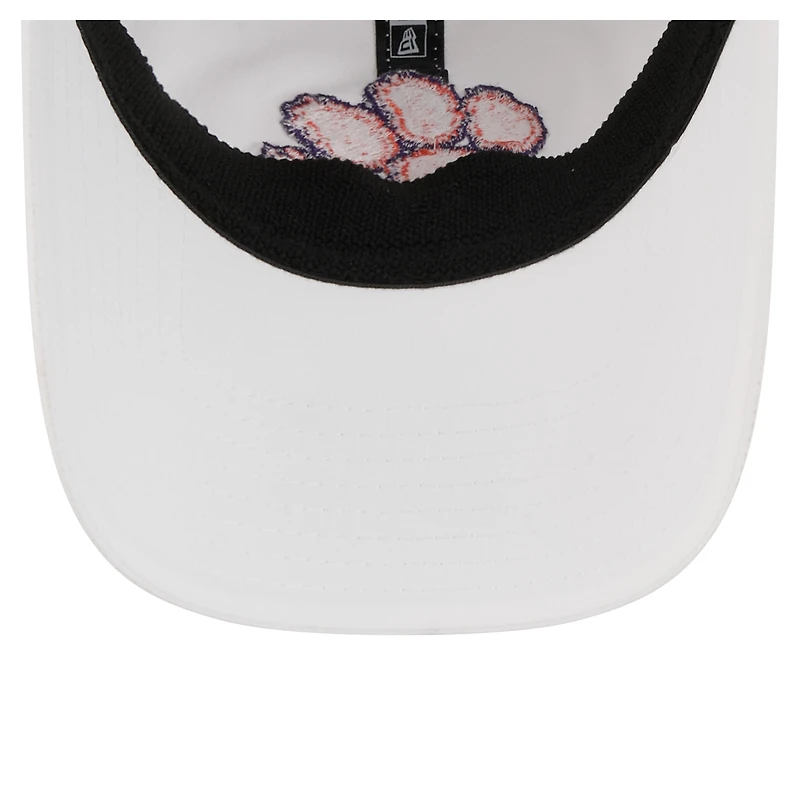 Men's New Era White Clemson Tigers Active Ripstop 9TWENTY Adjustable Hat