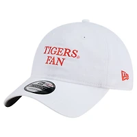 Casquette ajustable New Era blanche pour homme, modèle 9TWENTY, pour supporter des Tigers de Clemson